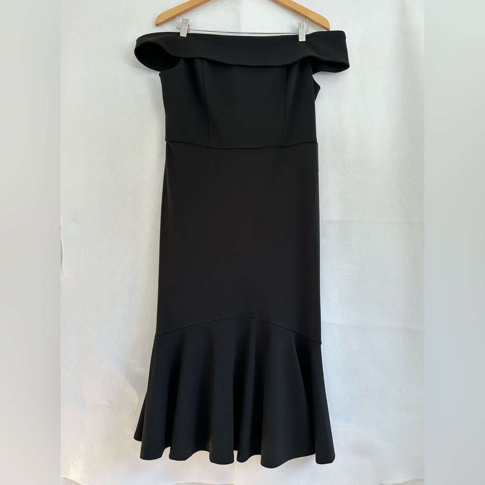 Marina Dresses Black Off-Shoulder  sz 12 NWT Women New